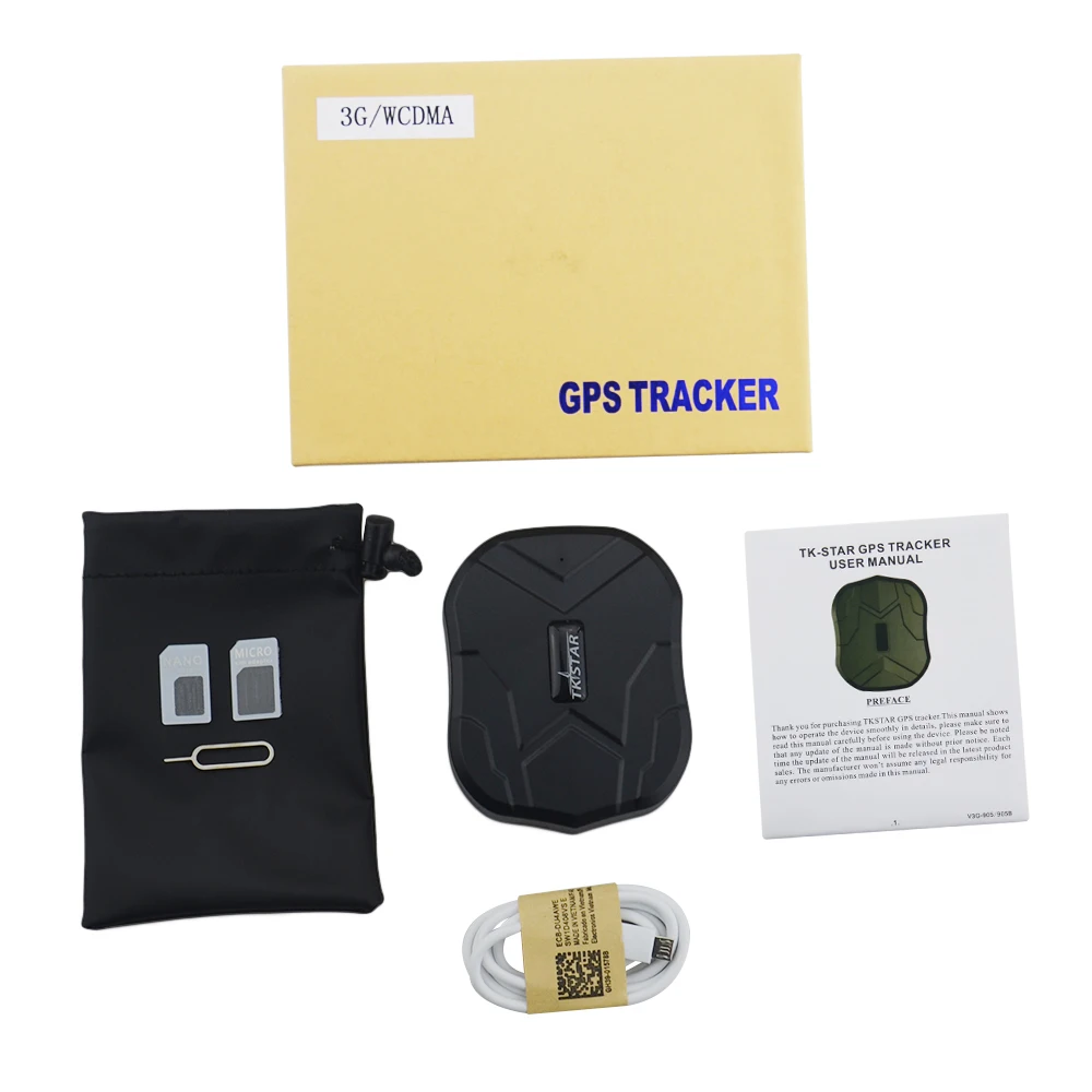 with box TKSTAR водонепроницаемый автомобильный gps локатор TK905-3g 3g Автомобильный gps трекер 5000 мАч 90 дней в режиме ожидания Магнитный голосовой монитор бесплатное веб-приложение - Цвет: with box