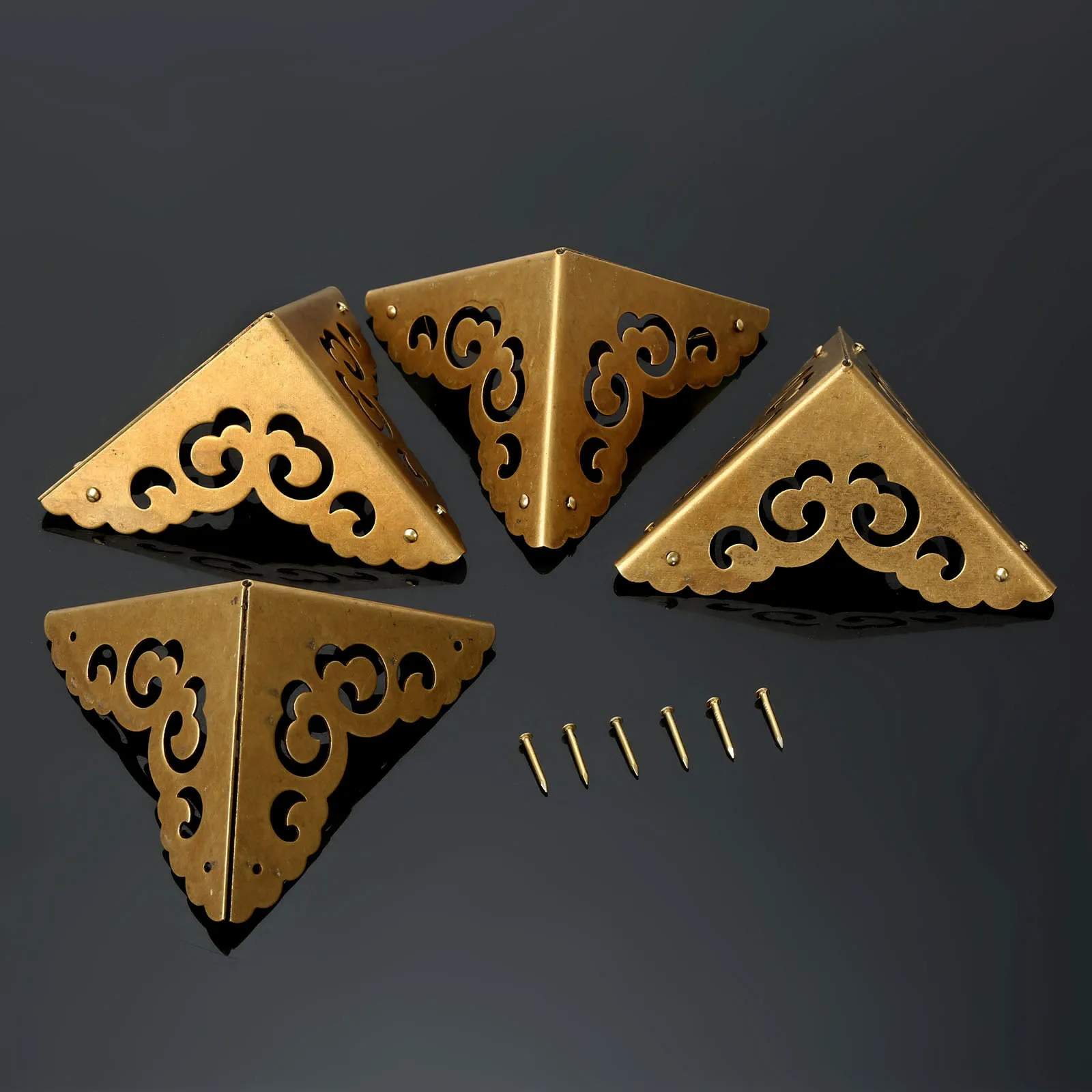 4 шт. чистый латунные уголки скобки протектор китайская мебельная фурнитура для