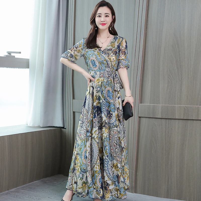 Элегантное женское удобное платье плюс размер платья бохо вечернее с коротким