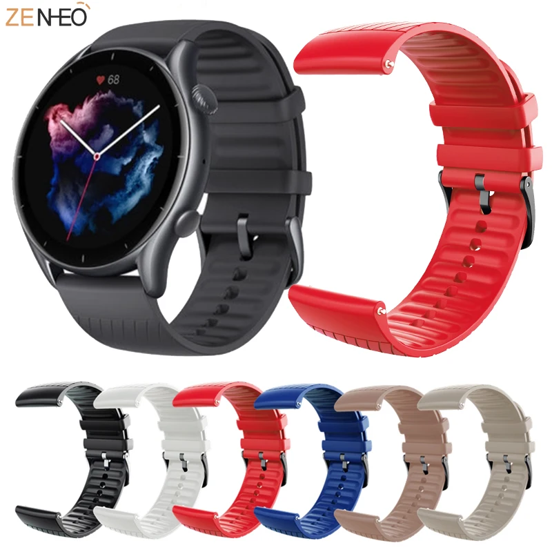 

Ремешок силиконовый для Xiaomi Huami Amazfit GTR 3 / 3 Pro, 22 мм