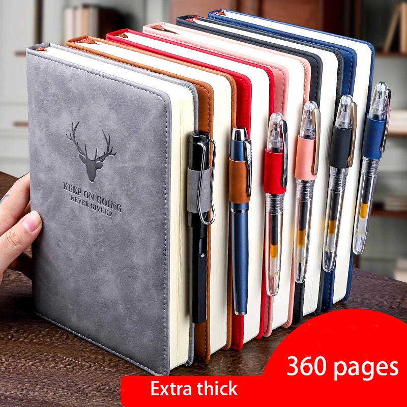 360Pages Super Thick Wax Sense Leather A5/B5 Journal Notebook Daily Business Office Work Notebooks Notepad Diary School Supplies