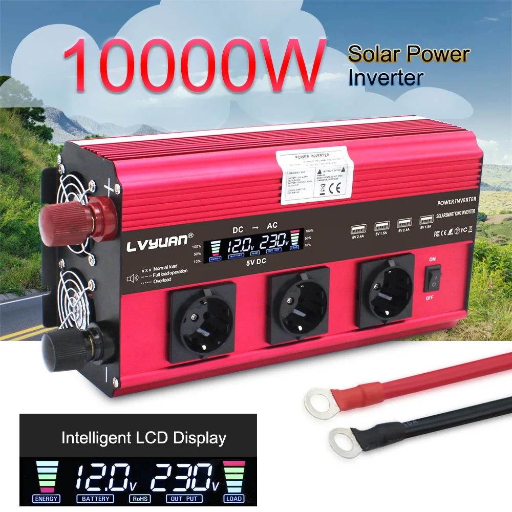 ЖК дисплей 10000 Вт пиковый Автомобильный/домашний Универсальный/EU/US разъем