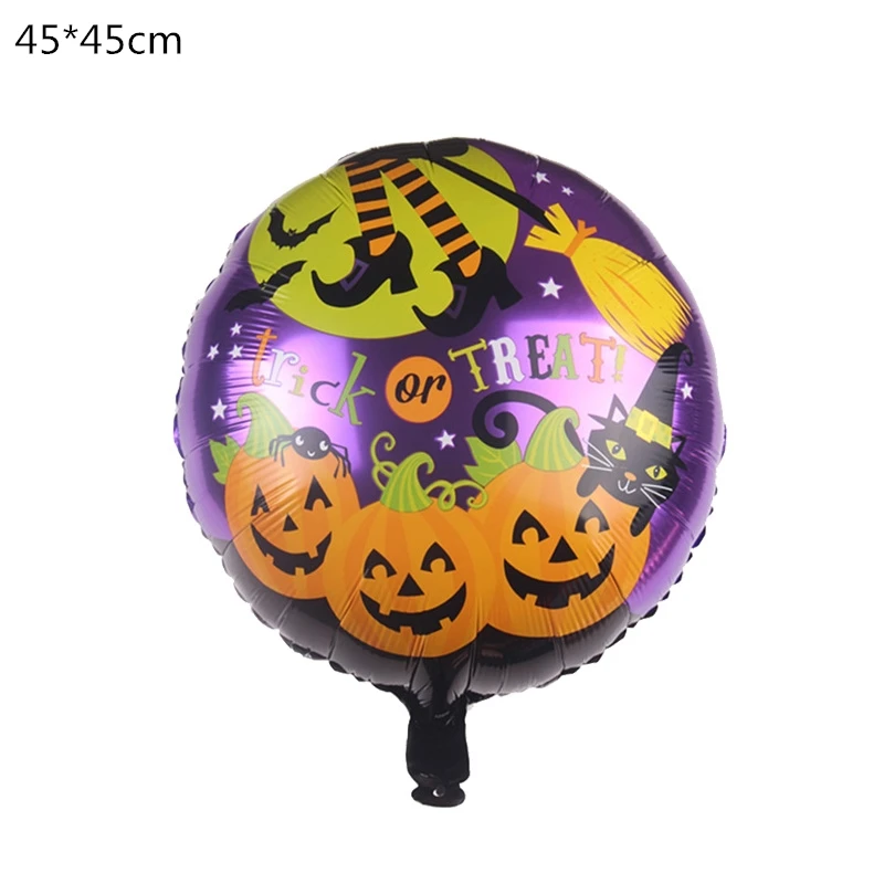 1pcs 18inch Хэллоуин Тыква призрак воздушные шары Хэллоуин украшения паук фольги Воздушные шары надувные игрушки летучая мышь globoвечерние S Halloween Party поставки - Цвет: 1pcs 18inch
