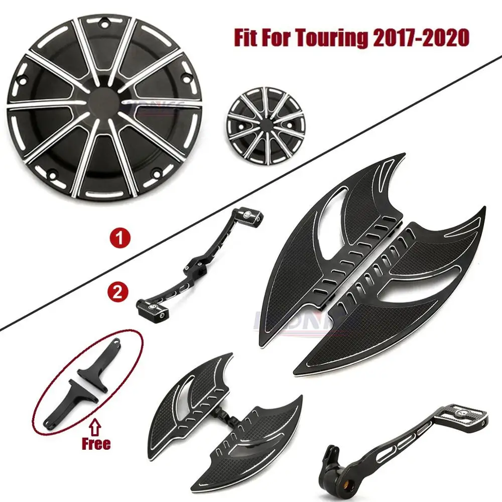 

Подходит для Harley 2017-2019 CVO Street Glide FLHXSE Road King FLHR Rider пассажирские половицы для ног рычаг переключения тормозных рычагов Der