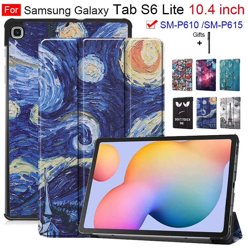 

Чехол для Samsung Galaxy Tab S6 Lite 10,4 дюйма, Женский чехол P615, складная подставка, чехол для планшета Tab S6 Lite 10,4 2020 P610 615