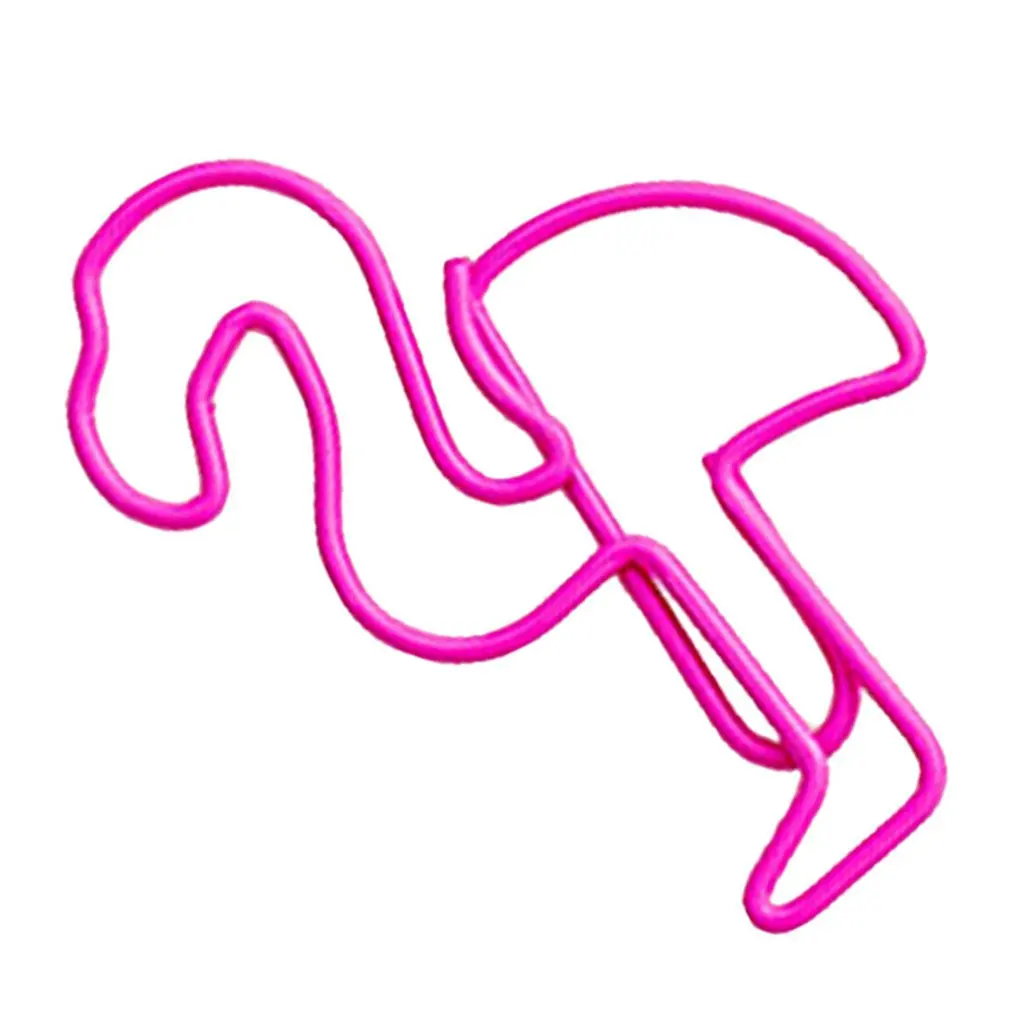 Мультфильм Розовый фламинго металлическая Закладка миниатюрный зажим для