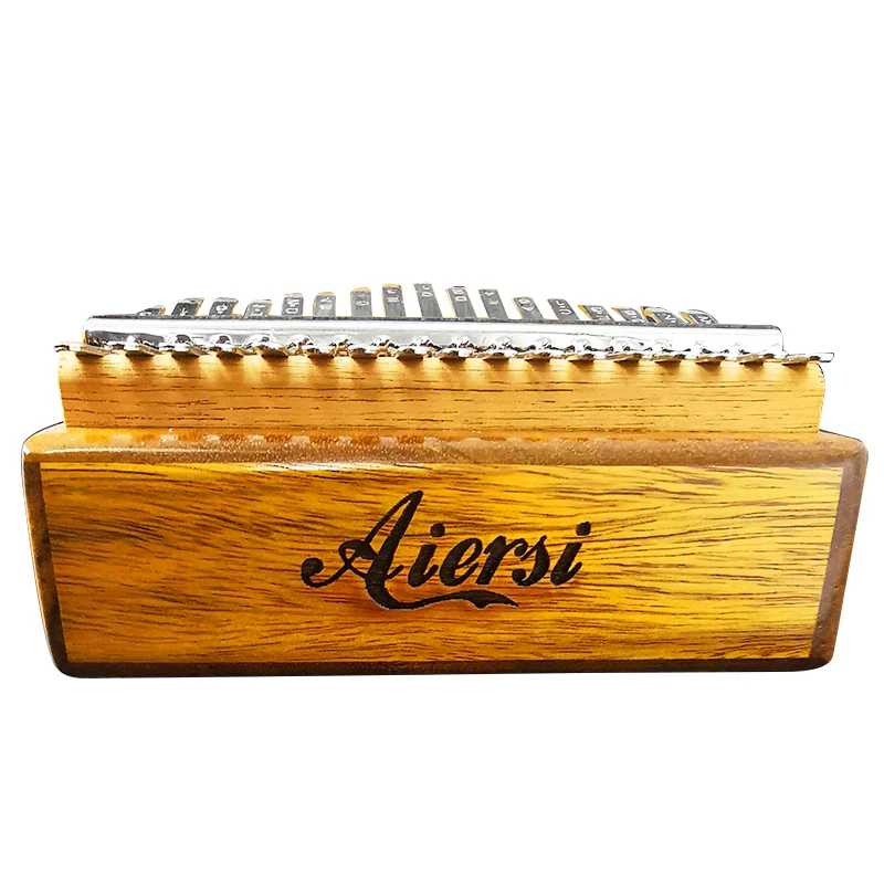 Aiersi Solid Koa 17 Keys Kalimba Music Box Finger Piano Keyboard Musical Instrument Gift With Songbook Tune Hammer and Bag