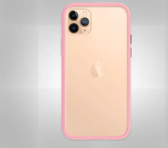pink DEVILCASE Devilshield для iPhone 11, iPhone 11 Pro, iPhone 11 Pro Max ТПУ бампер+ задняя прозрачная стеклянная панель - Цвет: pink
