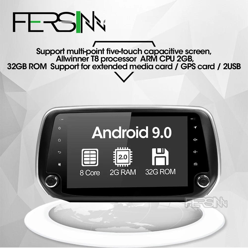 Fersinny CXSDF9081 android 9 0 автомобильный dvd для hyundai Santa Fe 2018 2019 Автомобильная навигационная