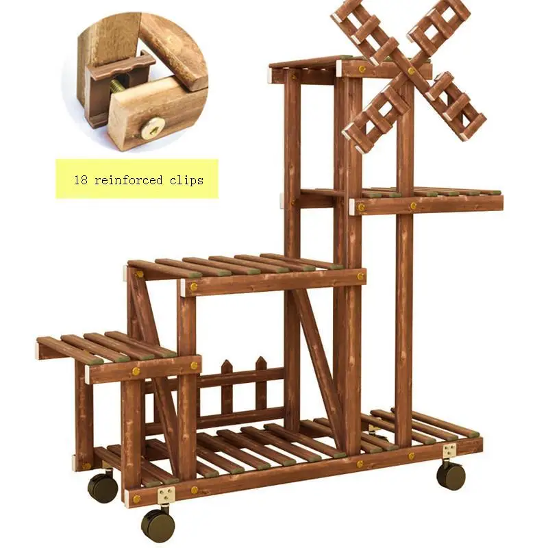 

Urbano Repisa Para Plantas Suporte Flores Table For Escalera Decorativa Madera Balcony Shelf Plant Rack Outdoor Flower Stand