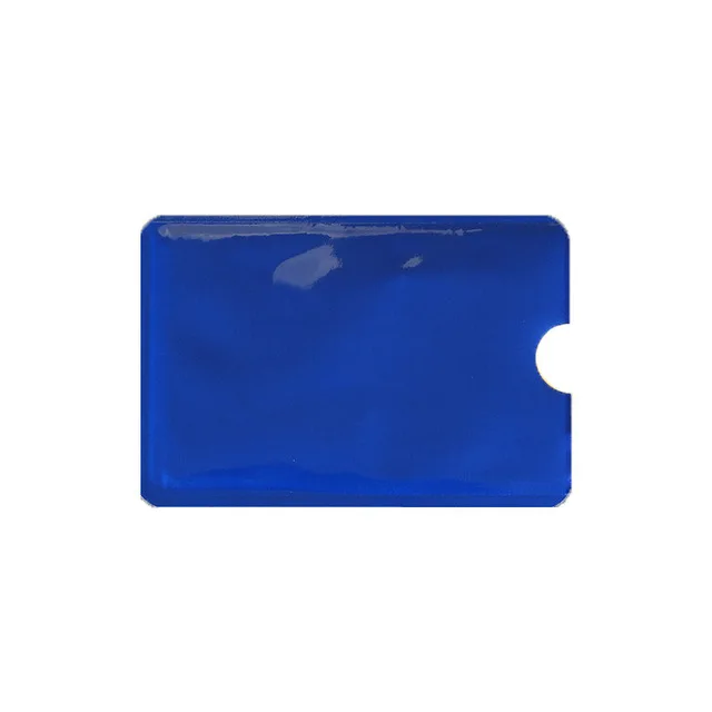 Blue Красочные против сканирования RFID блокатор протектор кредитного банка держатель карты NFC Экранирование карты чехол для защиты конфиденциальности BAG1038 - Цвет: Blue