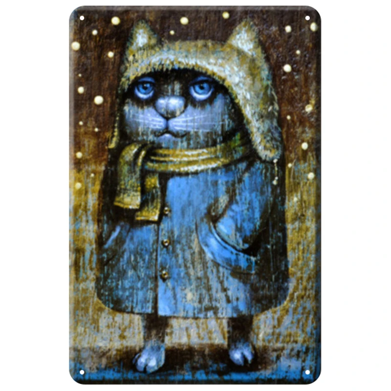 

Cats Metal Vintage Tin Sign Wall Metal Painting Signs Plaque Decor Metal Signs Vintage Bar Decoration Metal Poster Pub Metal Pla