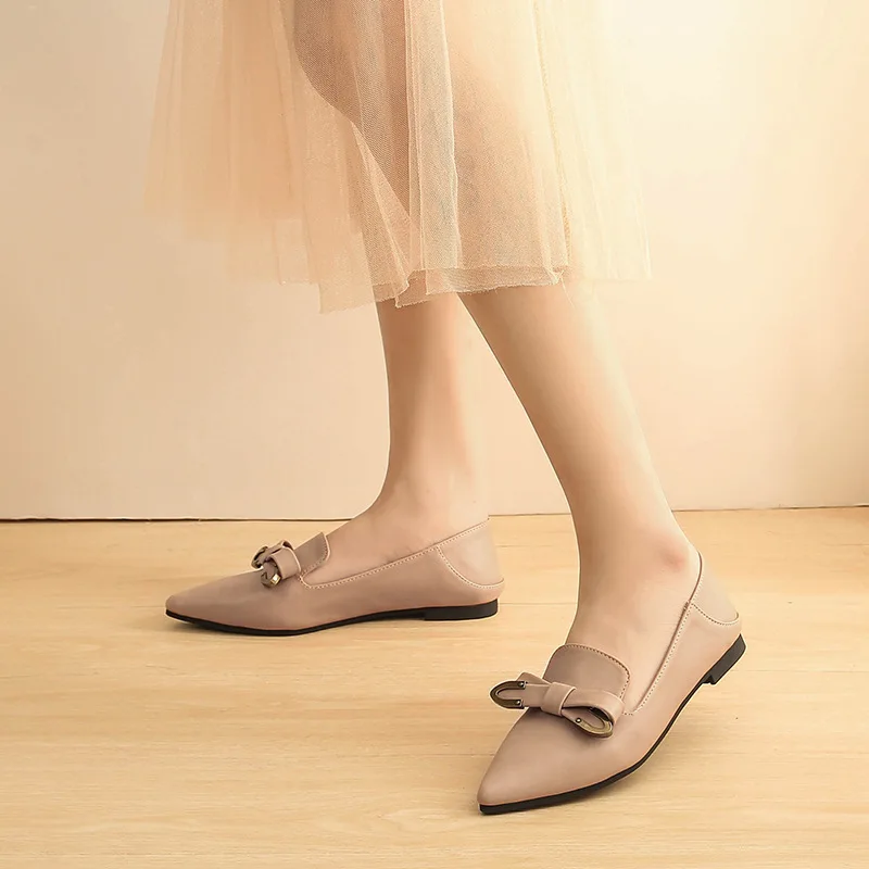 Корейский Стиль женская обувь удобная Модные туфли на толстой резине Женские