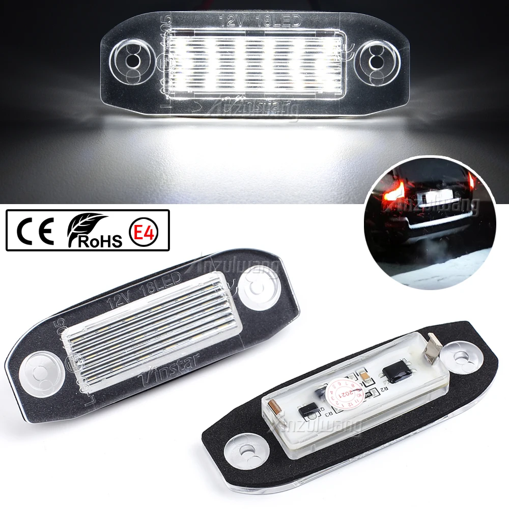 

2Pcs Canbus LED License Plate Light for Volvo S80 XC90 S40 V60 XC60 S60 C70 V50 XC70 V70 White Car-Styling Number Lamp 12V