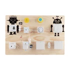 Детская занятая доска самодельные Аксессуары материал Монтессори штепсельная розетка переключатель кнопочная Блокировка сенсорная игрушка