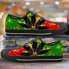 Женские полуботинки ELVISWORDS, парусиновые, с принтом в виде флага Ямайки, новинка весны 2020, повседневные, прогулочные, вулканизированные