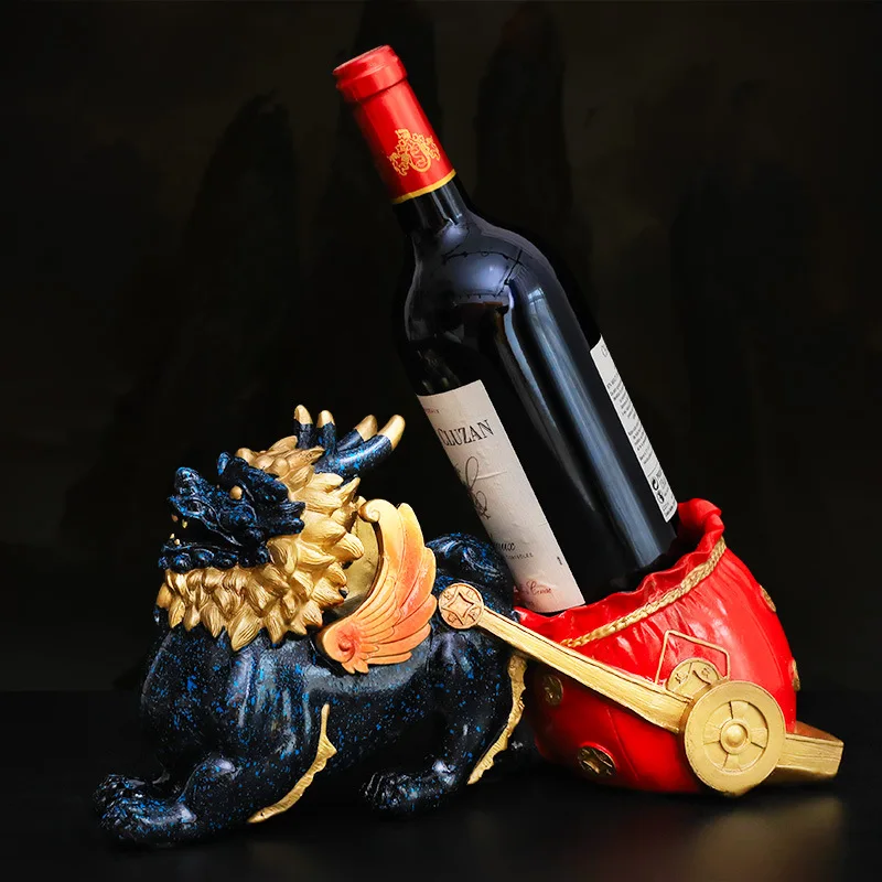 

Red Wine Rack Kirin Decoration, Creative Wine Cabinet, Restaurant and Home Decoration, Wine Bottle Rack, Hotel Decoration