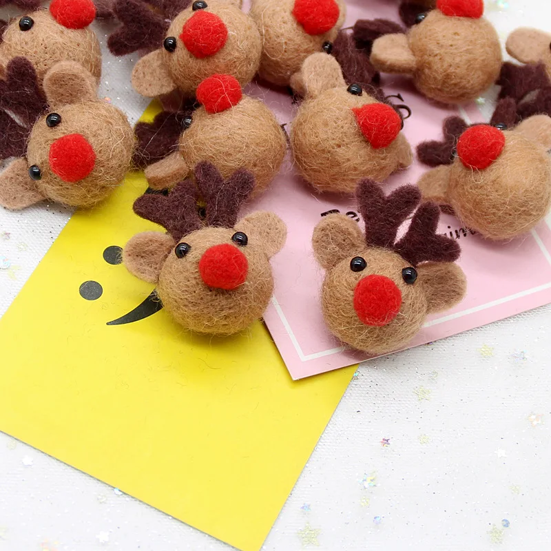 

Christmas Wool christmas decor Felt DIY Finished Elk Decoration