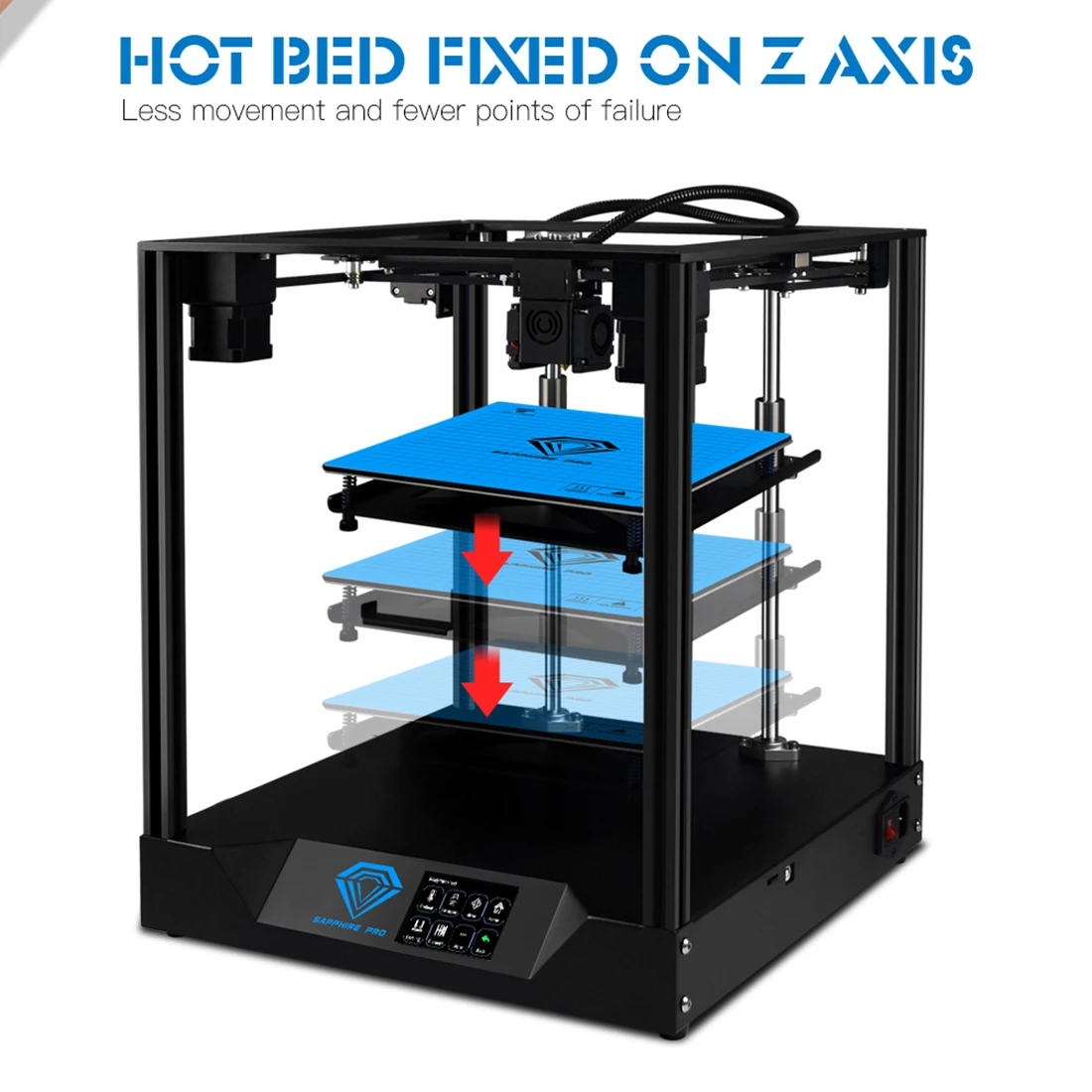 3D принтер с двумя деревьями 235x235x235 мм размер печати и рамка Офисная Электроника