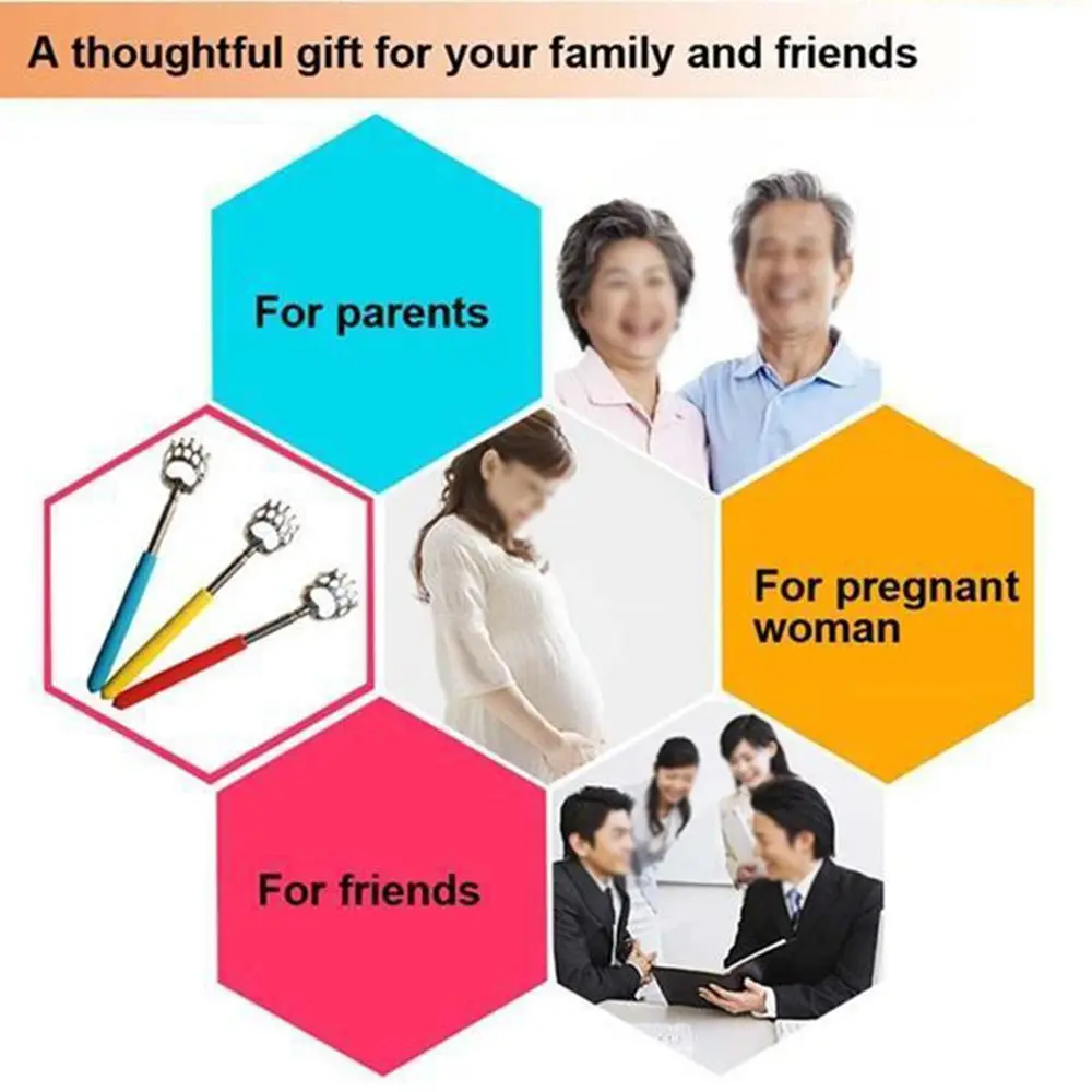 

Telescopic Stainless Steel Claw Massager For Back Massage Promotion Tools For Blood Circulation Relax Health Back Scratcher Tool