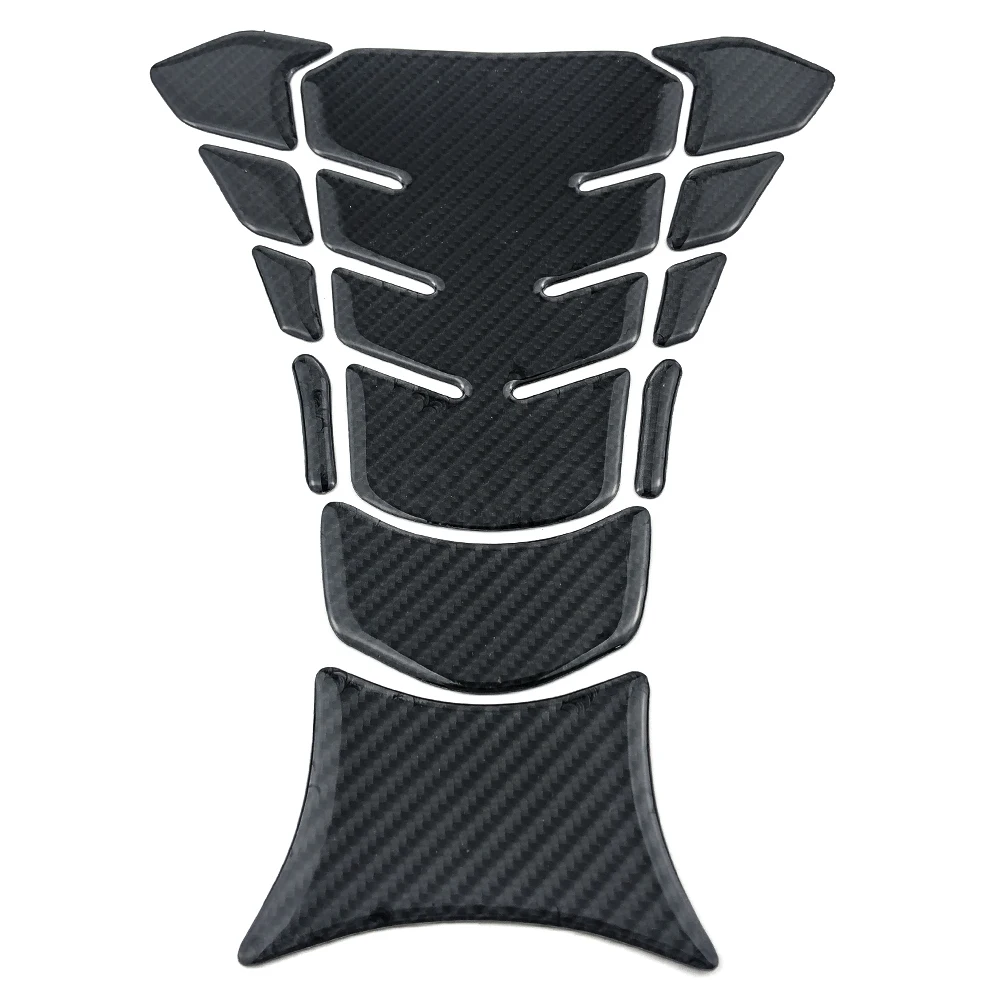 Универсальные 3D наклейки на бак мотоцикла из углеродного волокна для Honda Kawasaki Suzuki