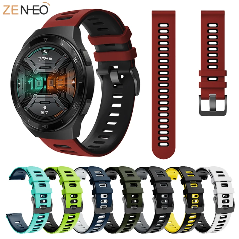 

Ремешок для часов Huawei watch GT 2e / GT2 46 мм/Samsung Gear S3, силиконовый браслет для Garmin Vivoactive 4, 22 мм