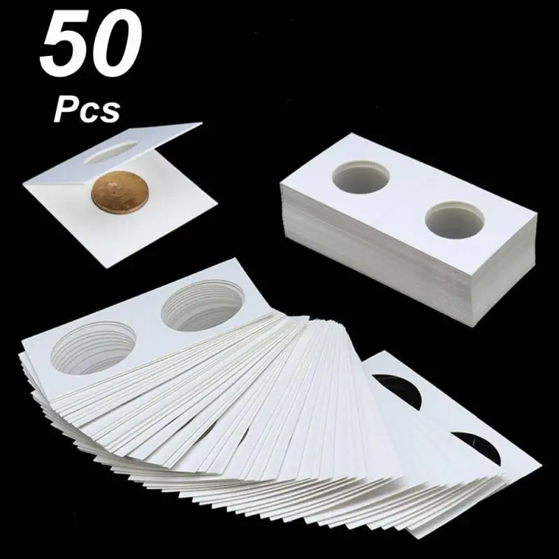 

50PCS Protective Coin Paper Clip Collecting Money Penny Storage Case Stamp Coin Holders Cover Case Storage 40mm