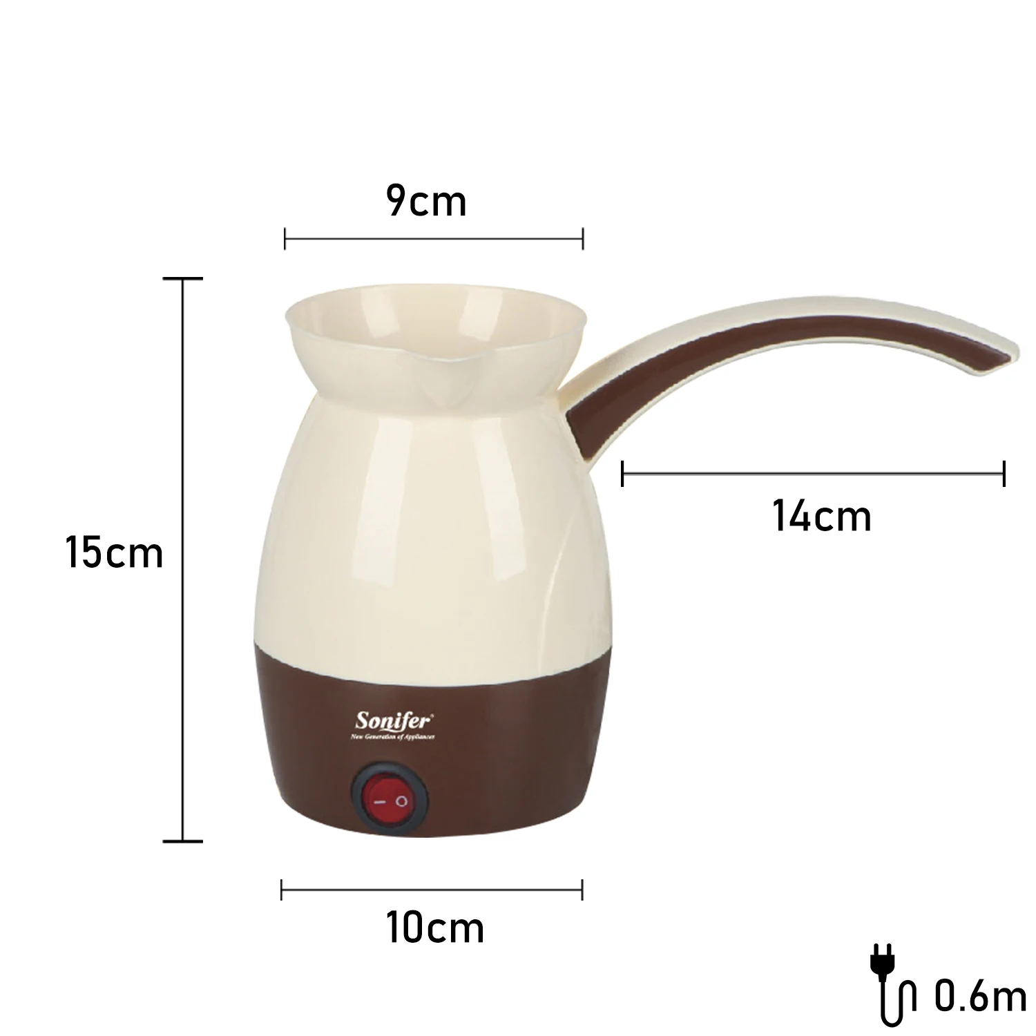 0.5L мини-кофемашина, Турецкая кофеварка, 800 Вт, Электрический кофейник, вареный молочный кофе, чайник в подарок, 220 В, Sonifer