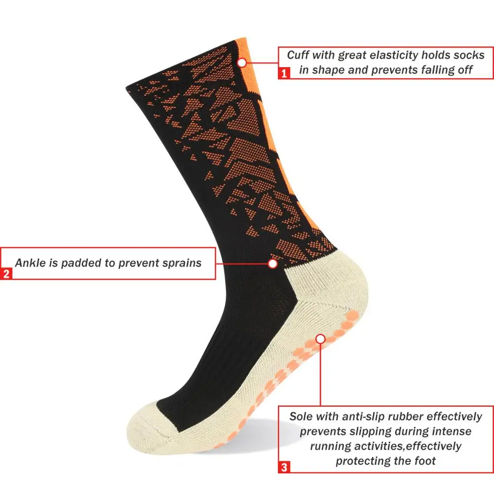 5 пар Нескользящие хлопковые носки для футбола|Носки велоспорта| |