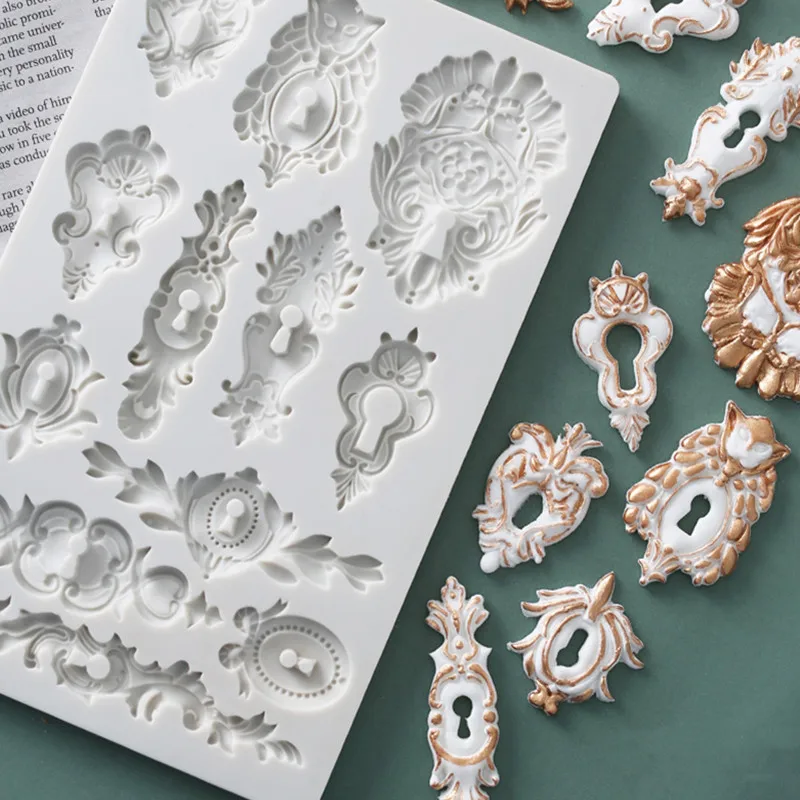 Европейский стиль ретро тиснением силиконовые формы DIY fondant (сахарная) шоколадная