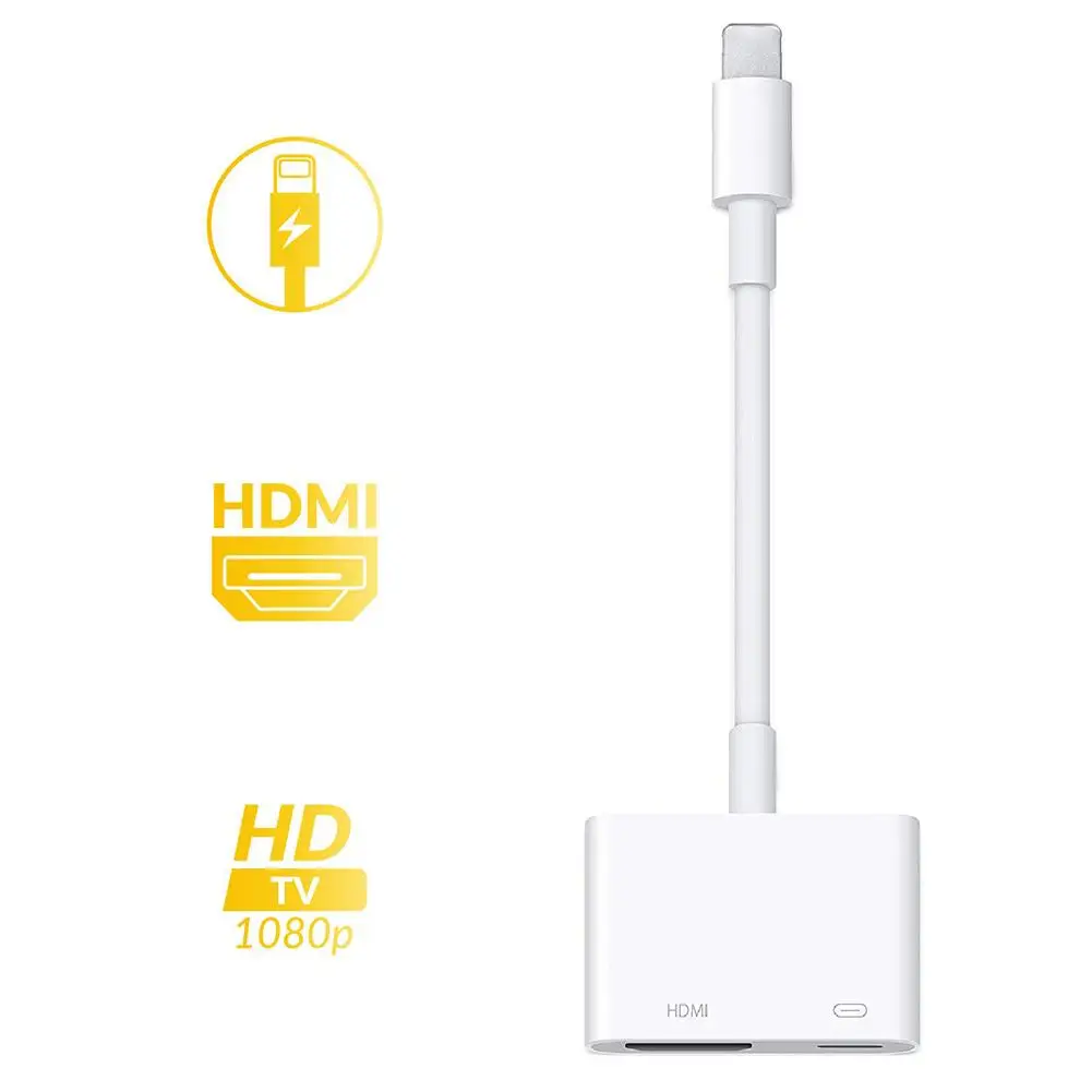 1080P цифровой HDMI кабель HD AV легкий адаптер Поддержка для IPad IPod IPhone ТВ монитор