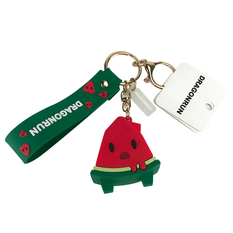 

Big Summer Fruit Key Chain Apple Watermelon Pitaya Pineapple Kiwifruit Key rings Key Food Holder Fresh Fruit Keychain Jewelry