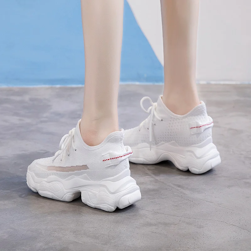 

Chunky Sneakers Casual Woman Shoes Charming Dad Soles Tennis Female Breathable Ladies Running Footwear Mesh Platform Shoes