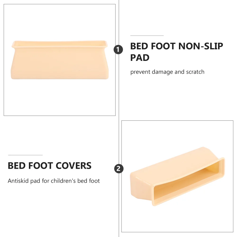 

8pcs Bed Foot Cushion Furniture Protective Mat Silicone Bed Feet Cover (Yellow)