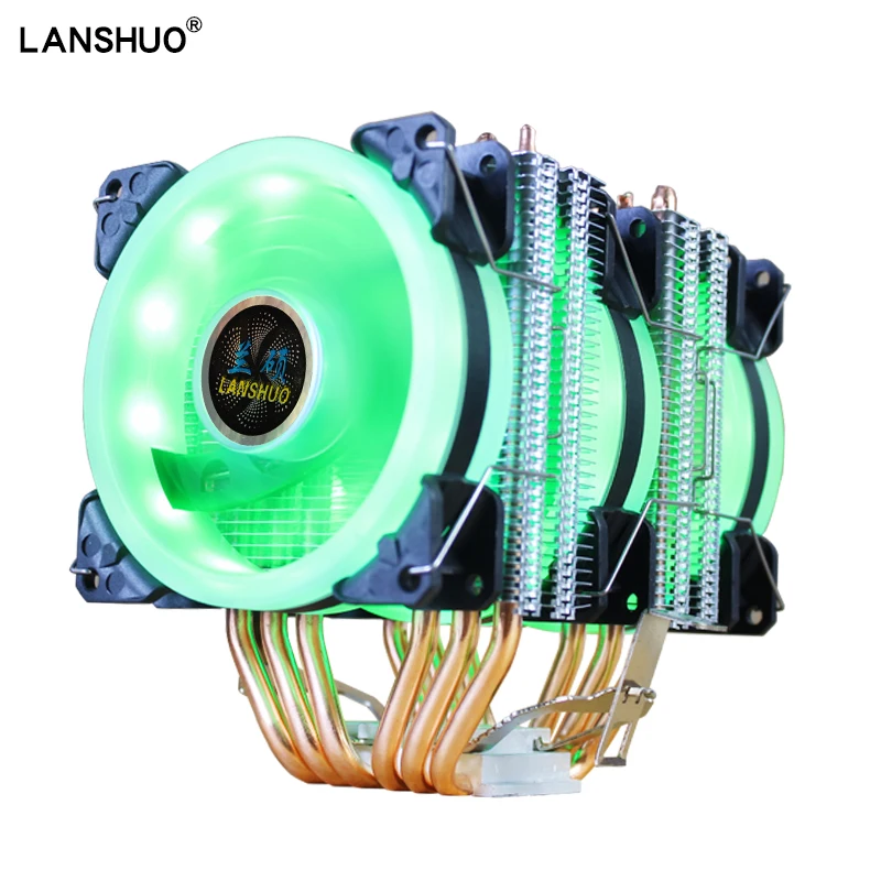 Ослепительный зеленый свет штампованная двойная башня 6 медная трубка радиатор