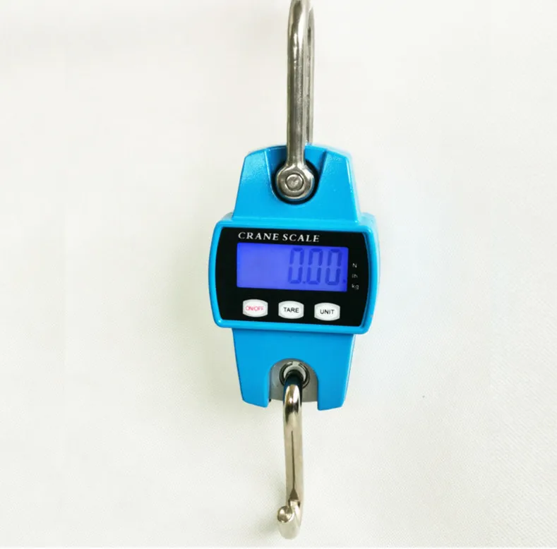 blue 300 кг Мини крановые весы портативные ЖК электронные цифровые Промышленные крановые весы сверхмощные подвесные весы с крюком Скидка 40 - Цвет: blue