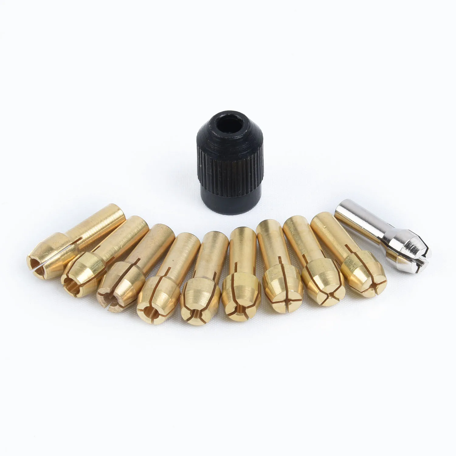 

10pcs Collets+1x Nut Kit Quick Change Tool Part For Power Rotary Accessories