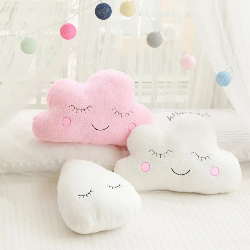 

New Stuffed Cloud Moon Star Raindrop Plush Pillow Soft Cushion Cloud Stuffed Plush Toys For Children Baby Kids Pillow Girl Gift