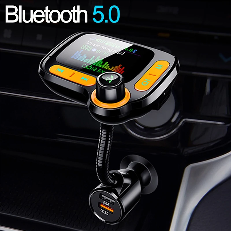 USB MP3 плеер JINSERTA 64 ГБ автомобильный комплект громкой связи Bluetooth FM передатчик QC3.0