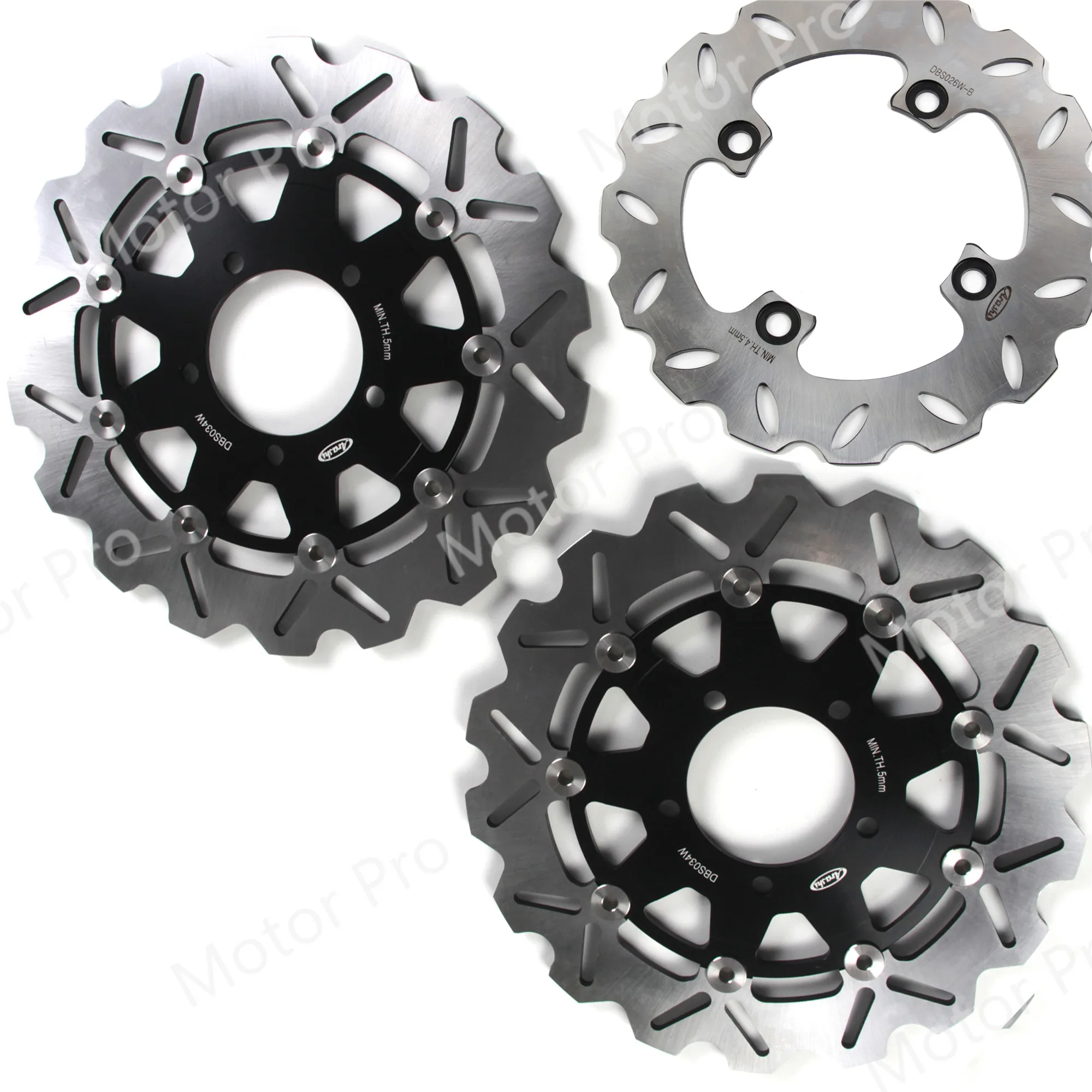 

For Kawasaki ZZR 600 1991 1992 Front Rear Brake Disc Disk Rotor Kit Motorcycle Accessories ZZR600 91 92 Ninja ZX12R ZX-12R BLACK