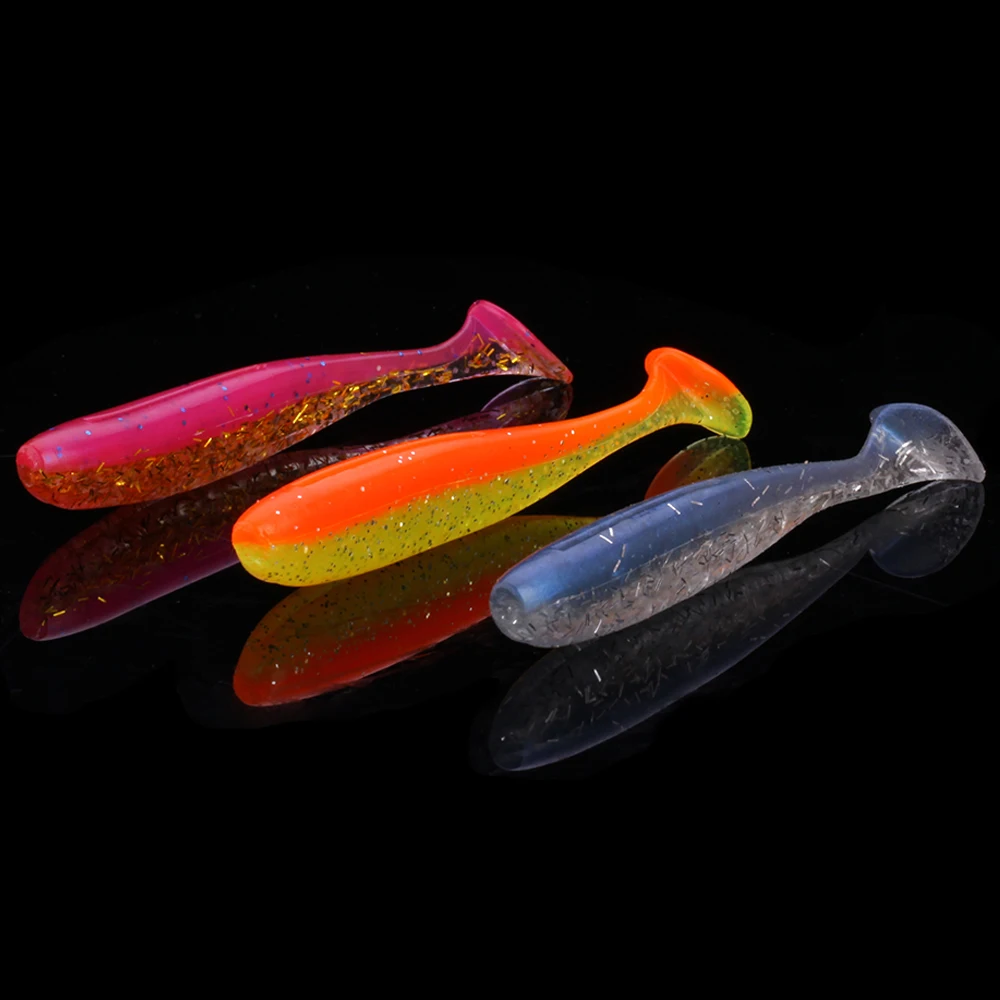 WALK FISH 6 шт./лот 7 см/9 см рыболовные приманки, наживки Easy Shiner Swimbait Мягкая силиконовая приманка двойной цвет Искусственный Карп Мягкая приманка