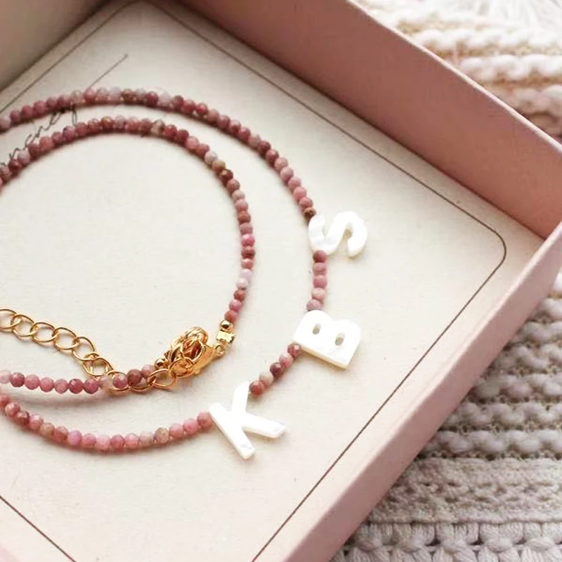 Женское Ожерелье из натурального камня чокер ручной работы с подвеской в виде