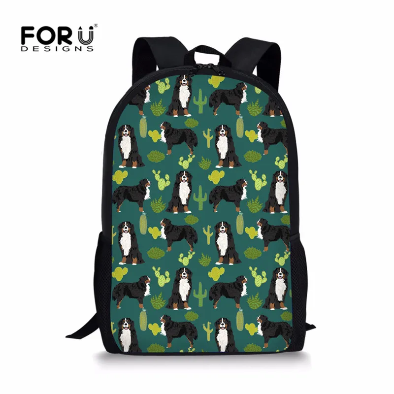 L4455C FORUDESIGNS/Бернская горная собака рюкзаки для девочек-подростков женская школьная сумка на плечо рюкзак mochila Студенческая школьная сумка на заказ - Цвет: L4455C