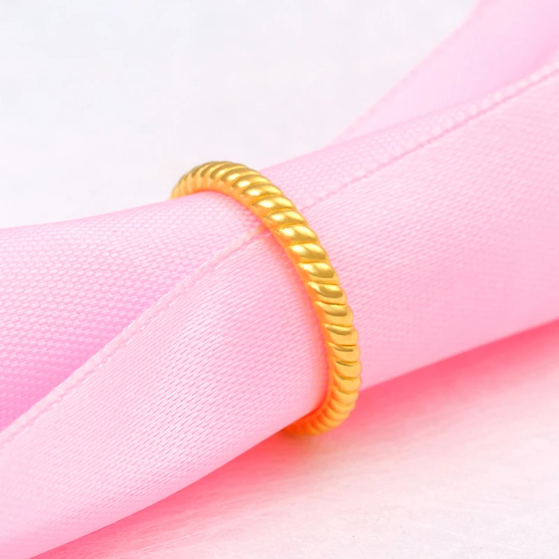 Кольцо из чистого 24-каратного желтого золота Женское кольцо на удачу 1 1-1 3 г