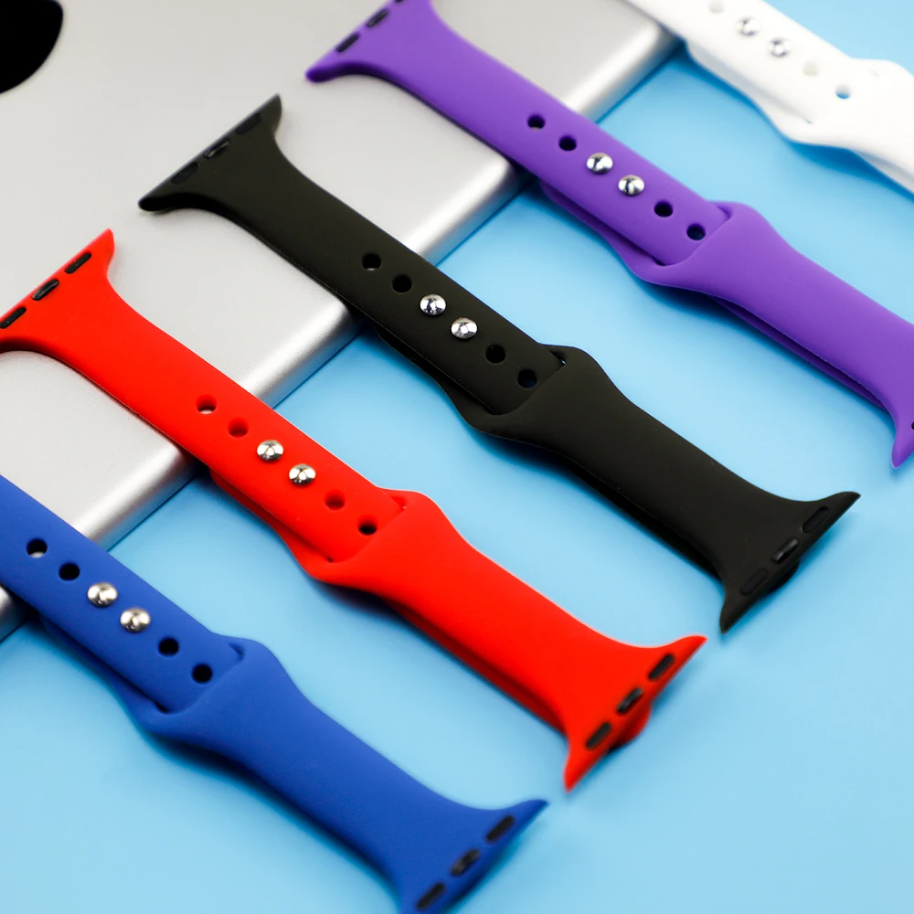 Силиконовый ремешок для Apple Watch band 42 мм/38 мм iwatch 5 Band 44 мм/40 спортивный браслет