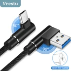 Кабель Micro USB Type-C, угловой, для быстрой зарядки, для Samsung, Xiaomi, Huawei, Redmi, LG, Oneplus