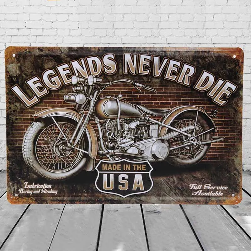retro motorcycle signs vintage metal tin plate classic iron picture decor wall of garage bar cafe home gym