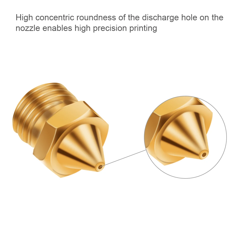 Латунная Форсунка 3 шт./лот для экструдера Hotend Печатная головка 0 4/0 6/0 8 мм деталь 3D