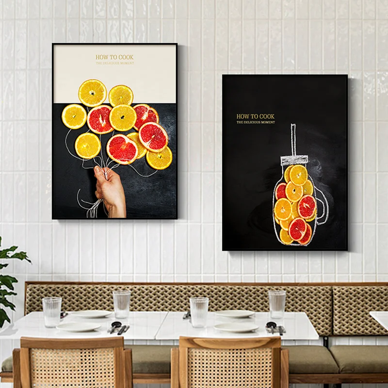 

Orange Pineapple Fruits Kitchen Canvas Painting Nordic Posters And Prints Modern Wall Art Picture Living Dining Room Decoration