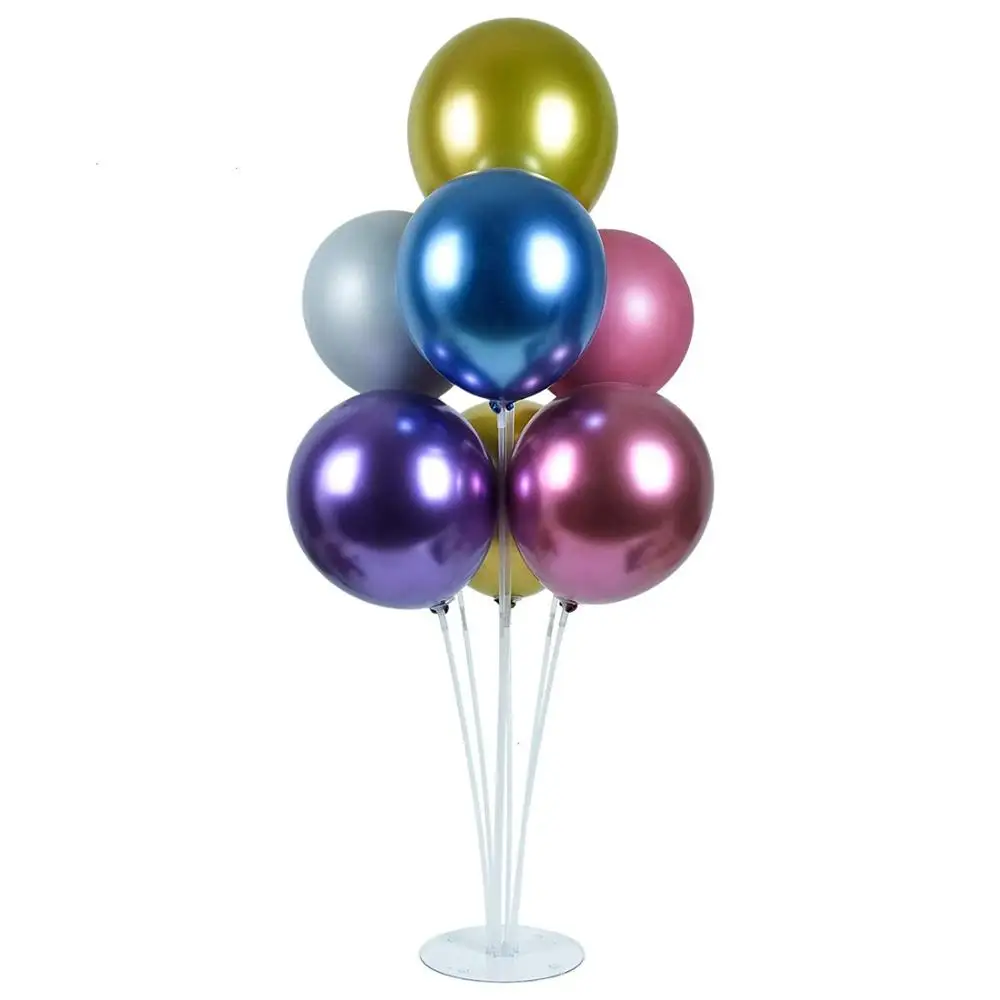 Wedding 7 Tubes Balloons Stand Column Holder Clear Plastic Balloon Birthday Party Decorations Kids Garlan | Дом и сад